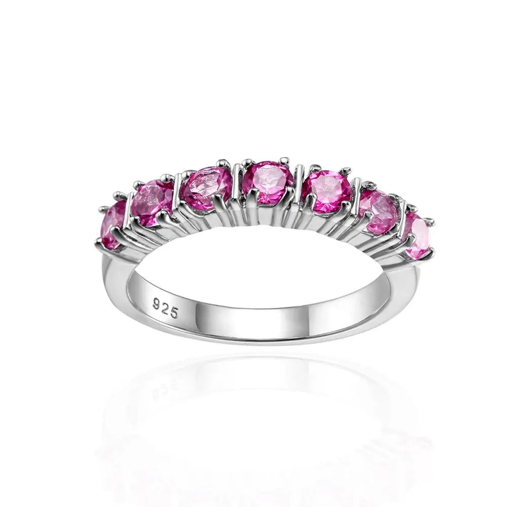 GEM'S BALLET  Wedding Rings Gemstone 585 14K 10K 18K Gold Rings for Women Stackable Ring Eternity Band Silver 925 Silver Jewelry